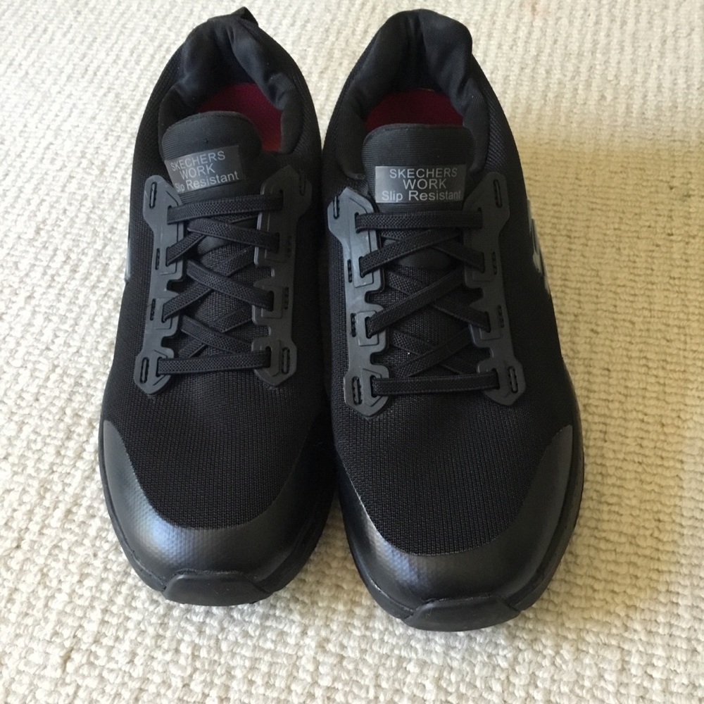 Skechers Woman’s  Black Work Slip-Resistant Athletic Shoes
